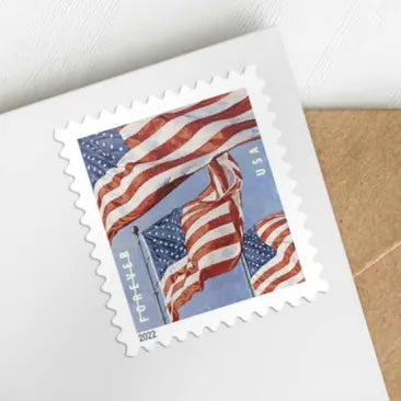 500- Booklets of 20ct 2022 Forever Flags First Class Stamps - ( Equal to 100 Rolls / 10,000 Stamps )