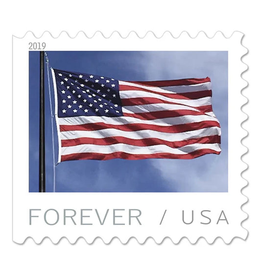 2019 2022 Forever Stamps US Flag First Class Postage Stamps Coil of 100 PCS/Roll