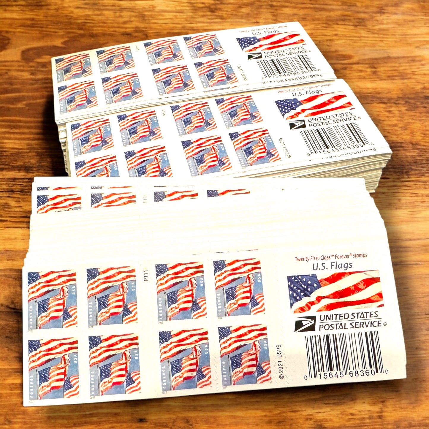 500- Booklets of 20ct 2022 Forever Flags First Class Stamps - ( Equal to 100 Rolls / 10,000 Stamps )