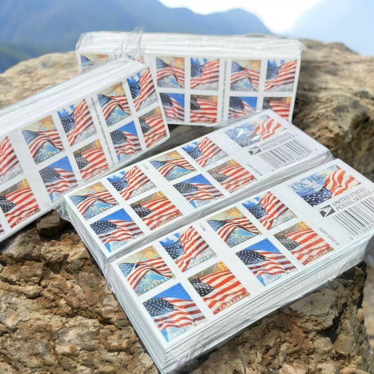 500- Booklets of 20ct 2024 Forever Flags First Class Stamps - ( Equal to 100 Rolls / 10,000 Stamps )