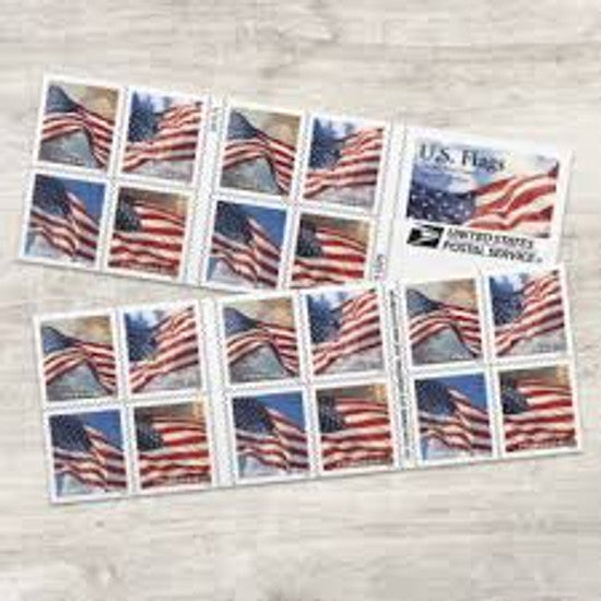 500- Booklets of 20ct 2024 Forever Flags First Class Stamps - ( Equal to 100 Rolls / 10,000 Stamps )