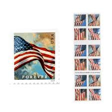 500- Booklets of 20ct 2024 Forever Flags First Class Stamps - ( Equal to 100 Rolls / 10,000 Stamps )