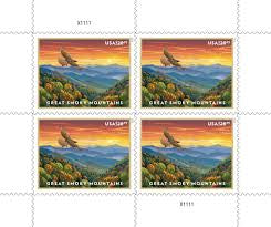 (100) $28.75 Great Smokey MountainS Stamps - Sheet of 4 (400 Total )